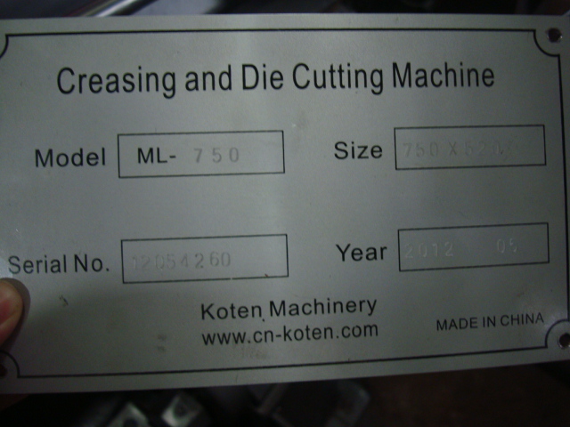 Die Cutting and Creasing Machine