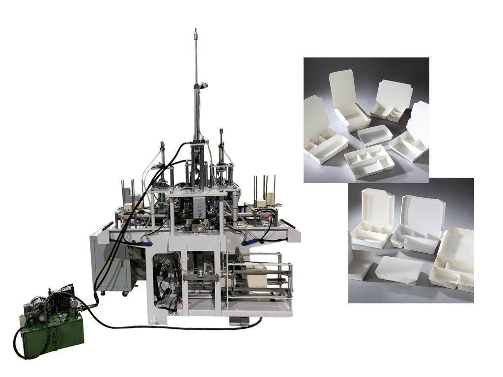 Mesin pembentuk kotak makan siang kompartemen