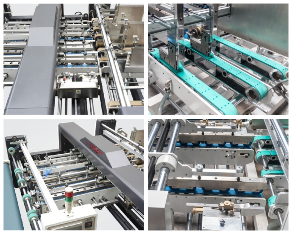 Potongan Ganda Kecepatan Tinggi Semi-Auto Machine Gluer Machine (Multistation)