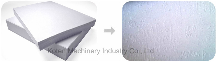 Mesin embossing kertas lembar